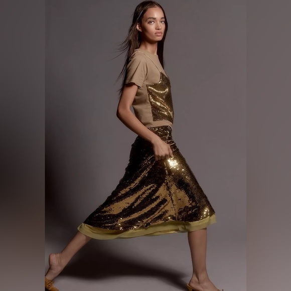 NWT Le Superbe Birdie Sequin Tee - Picture 2 of 4